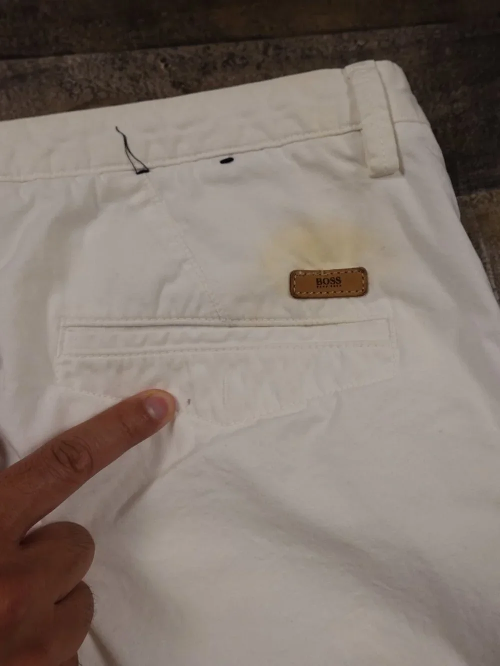 Hugo Boss Rice Slim Fit Chino Pants Men’s 36R White Designer Casual Preppy FAIR